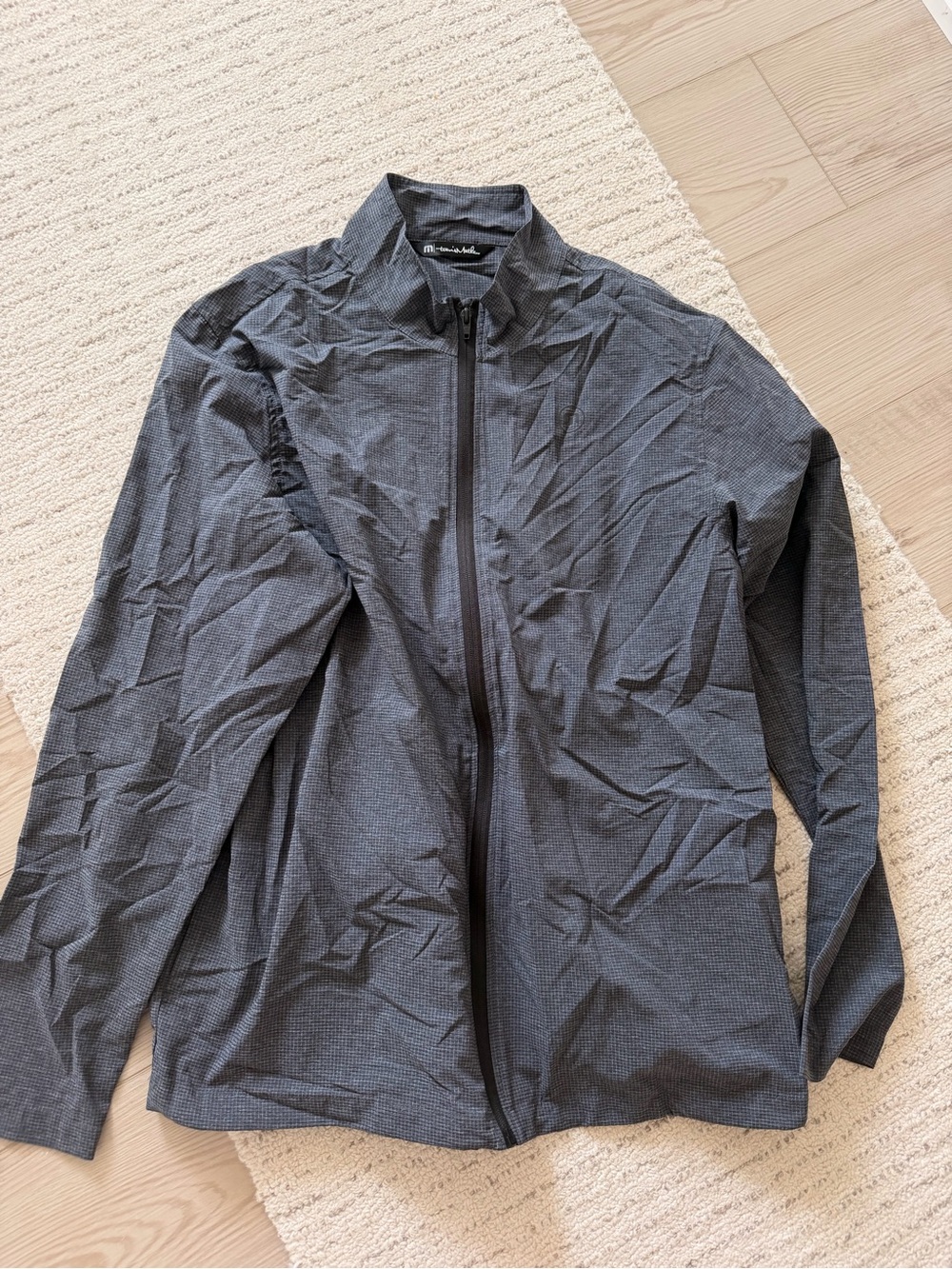 TravisMathew Men's Charcoal Full-Zip Windbreaker